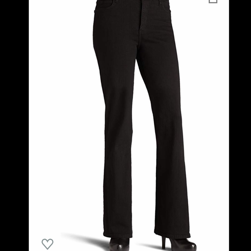 NYDJ SARAH Black Relaxed Bootcut Jeans 16